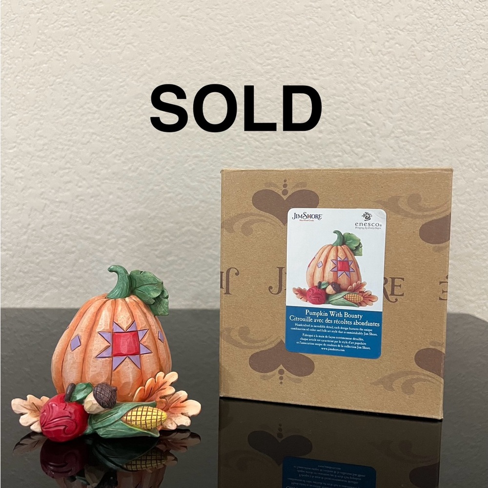 Jim Shore Heartwood Creek Pumpkin with Bounty - Mini